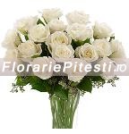 Buchet trandafiri albi