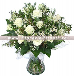 Trandafiri cu gypsophila